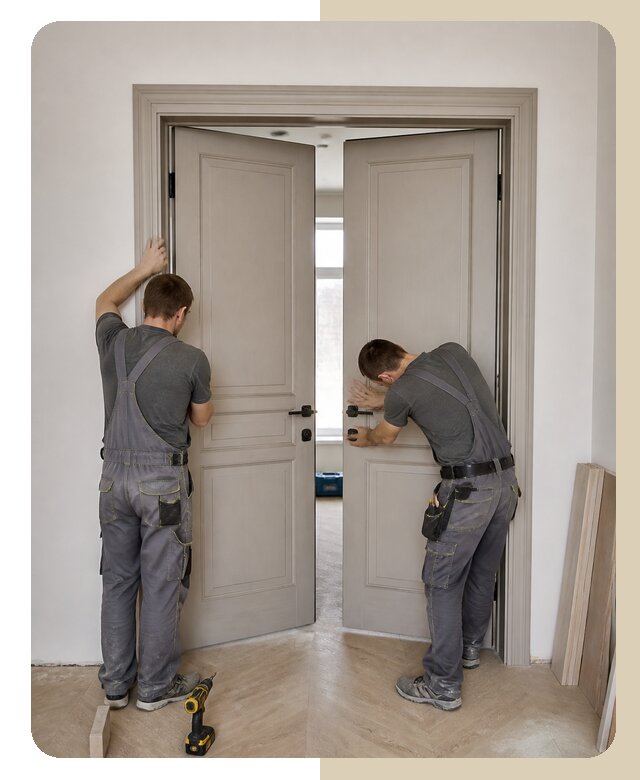 Установка двустворчатой двери в Вязьме от 6683 р. | ДвериЛегко-Взь